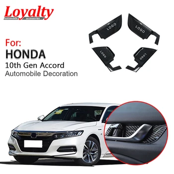 

Loyalty for Honda 10th Gen Accord 2018-2020 Interior Door Handle Bowl Trim Cover Carbon Fiber Decoration Car Styling Accessories