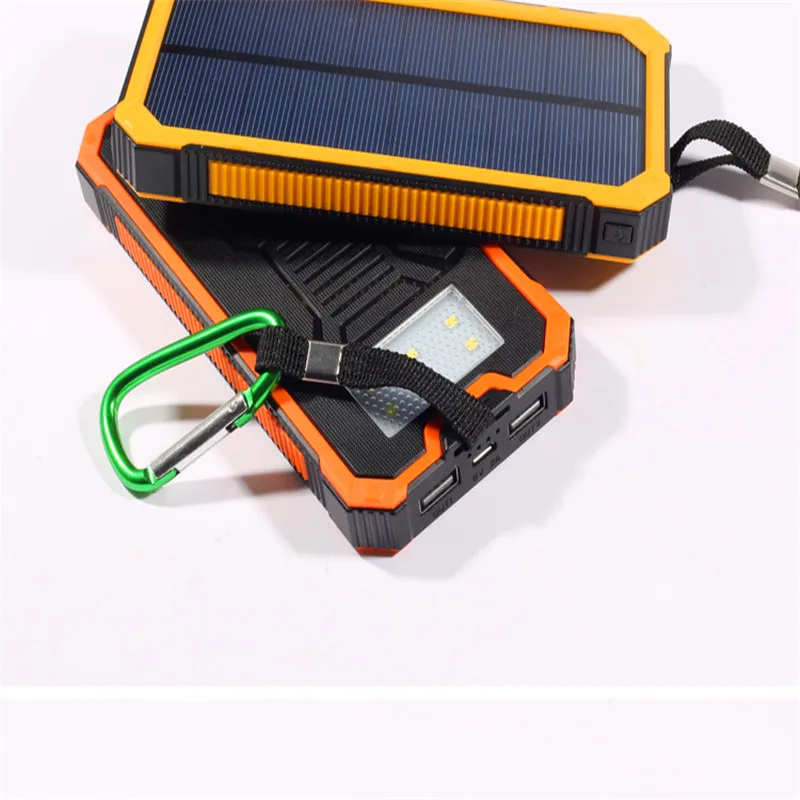 Best Price Waterproof 20000mah Solar power bank Charger External battery LED lighting outdoor Charging PowerBank for Cell phone