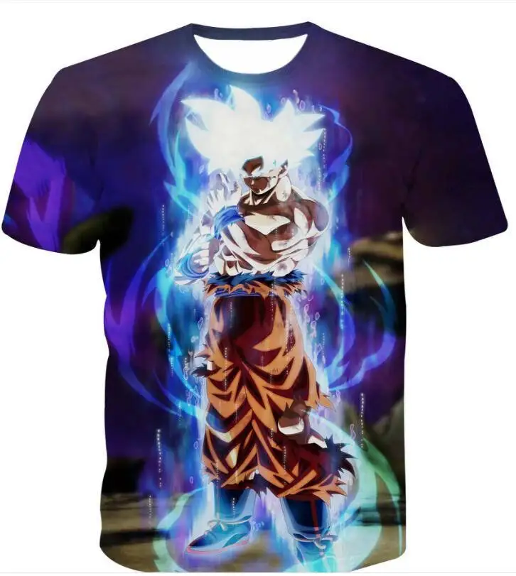 2019 Новейшая модная брендовая футболка хип-хоп 3d печать dragon ball большой размер