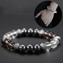 Unisex Magnetic Therapy Slimming Bracelet Black Round Stone Weight Loss Bracelet Fat Burner Anti Cellulite Slimming Products