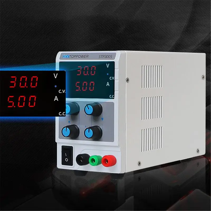 

STP3003/STP3005/STP30100-30V 0-3A Regulated DC Power Supply 3-digit Display Input 110/220V US/EU Plug