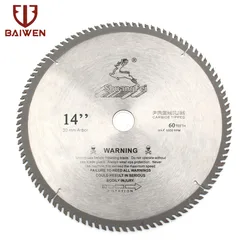 Lame de scie circulaire à pointe en carbure de qualité supérieure, pour couper le bois et l'aluminium, 60 80 100 120 dents, 14 pouces 