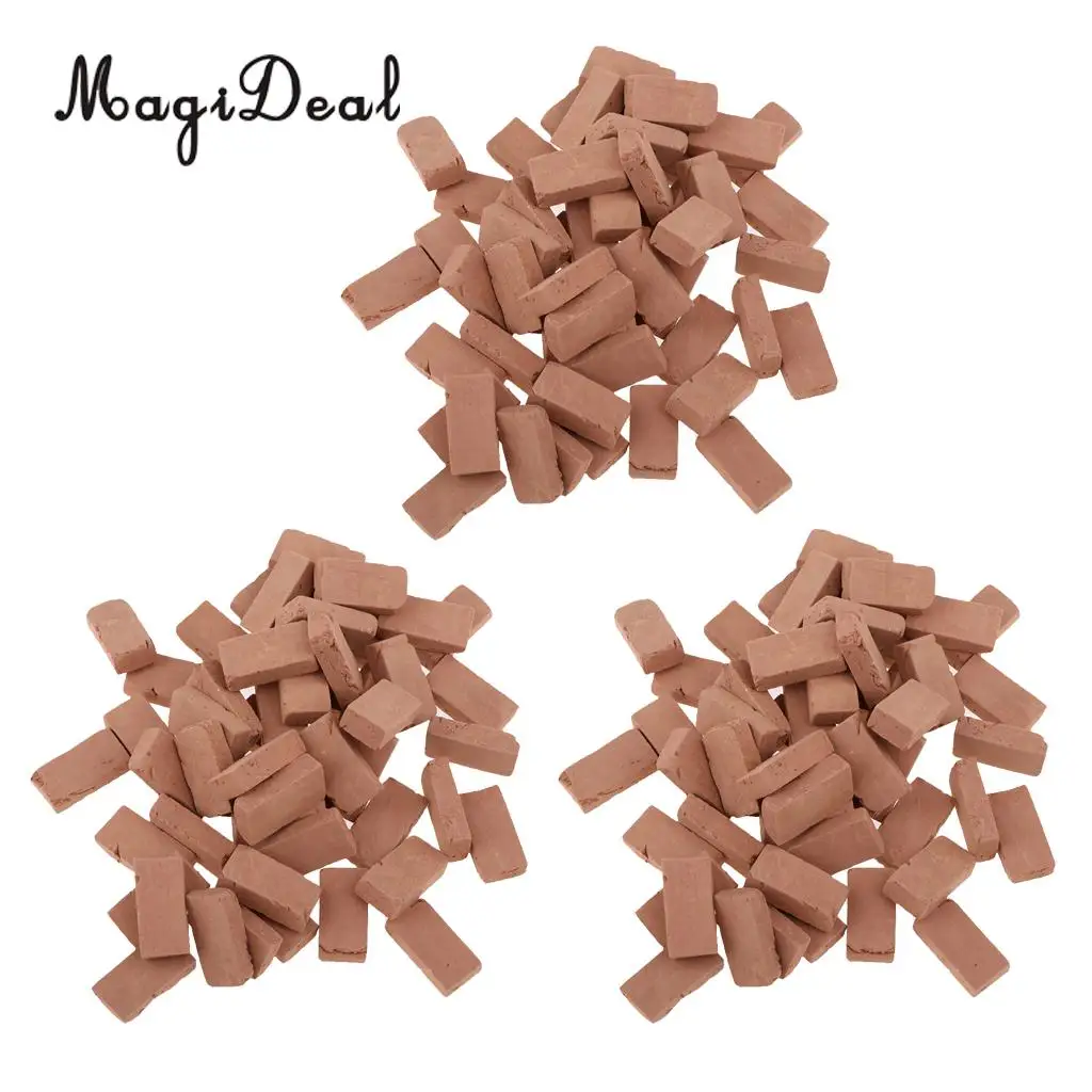 MagiDeal 150 шт Имитация красные Глиняные Кирпичи Модель 1/16 макет для Diorama