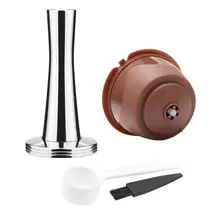 4 шт./компл. Кофе ложка+ кофейная оболочка+ щетка+ молоток фильтры для кофе капсулы с Nescafe пополняемые Dolce Gusto для Kithcen