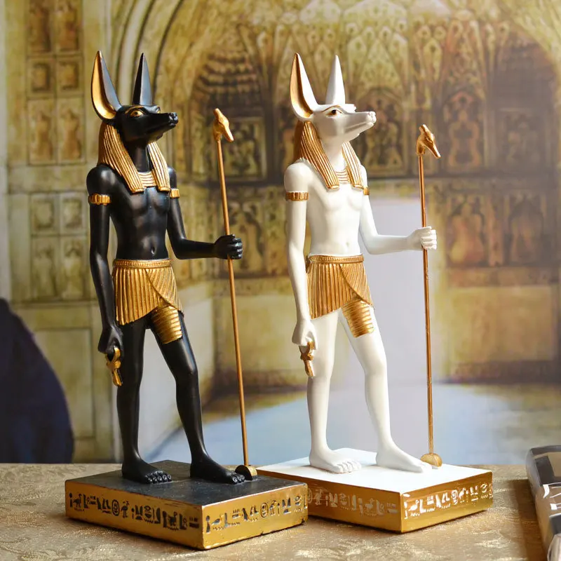 

Mummy Returns Ancient Egyptian Idols Anubis Dog Decorations Horus Patronos Tourist Souvenirs Lucky Decoration Figurines Crafts