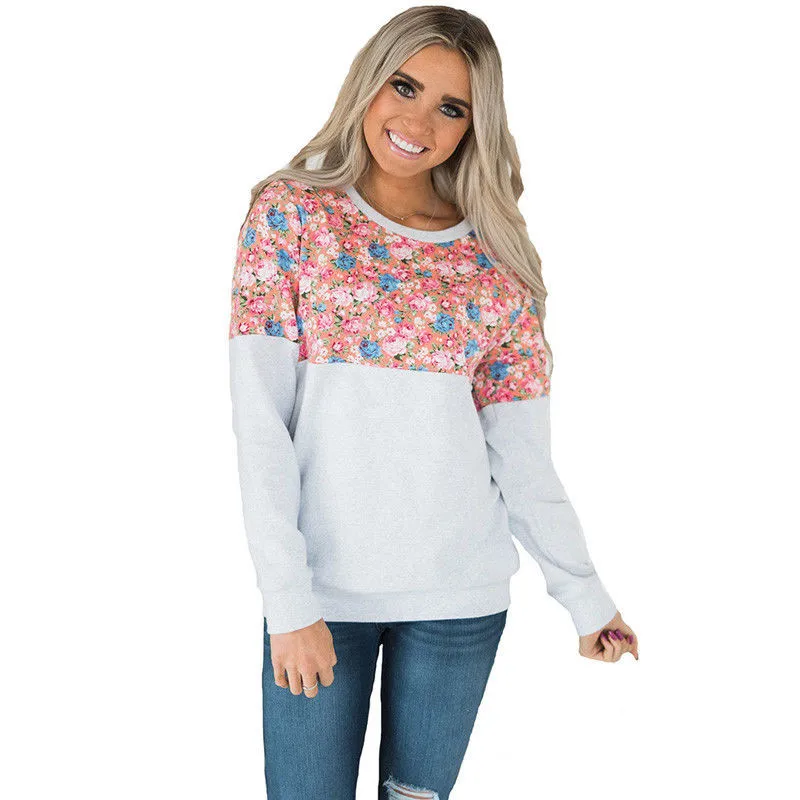 

Hoodies Women 2018 Brand Female Long Sleeve Printing Floral Hooded Sweatshirt Hoodie Tracksuit Sweat Coat Casual Streetwear S-XL