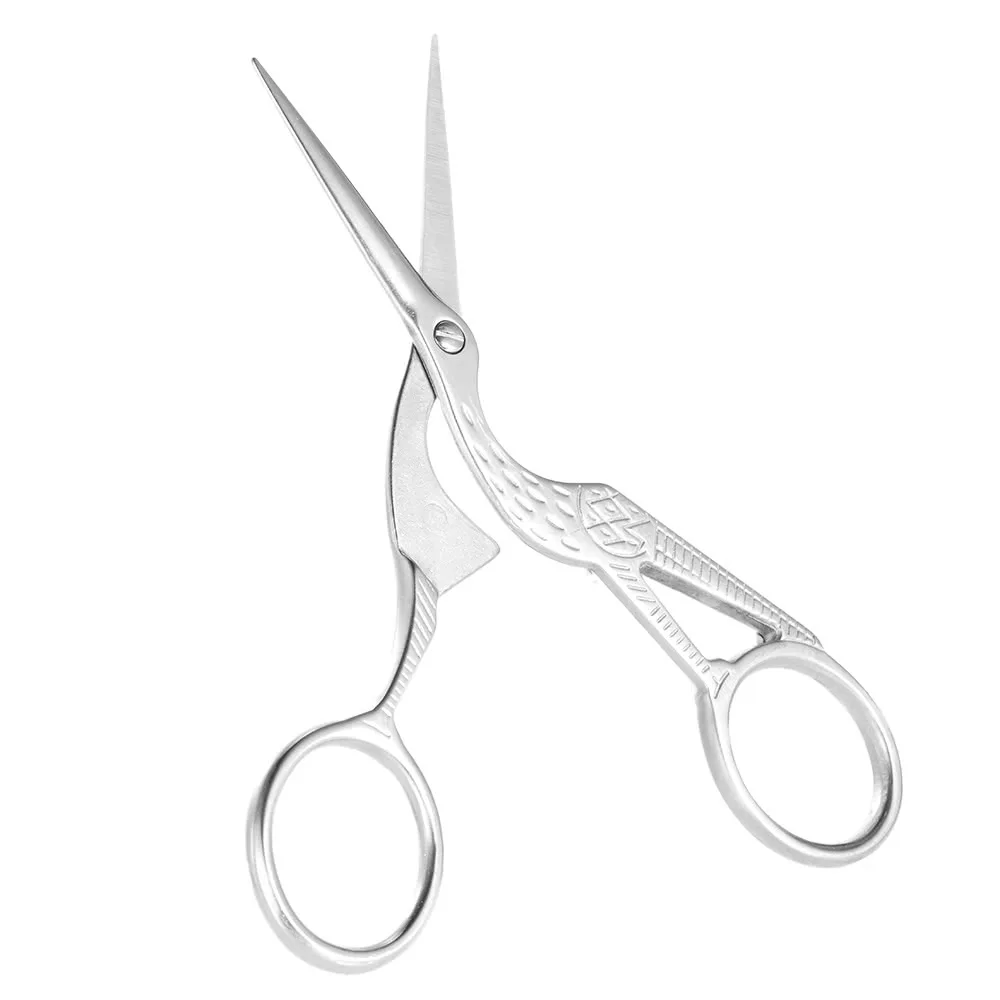 Сталь аист Scissor макияж швейные ножницы DIY острый кончик Scissor инструмент для рукоделия небольшой сдвиг серебро