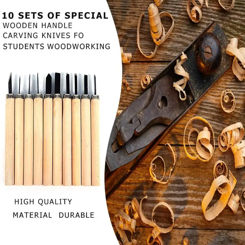 

10pcs/Set Wood Handle Sculpting Tools Kit for Kids DIY Pottery Art Polymer Modeling Clay Carving Tools
