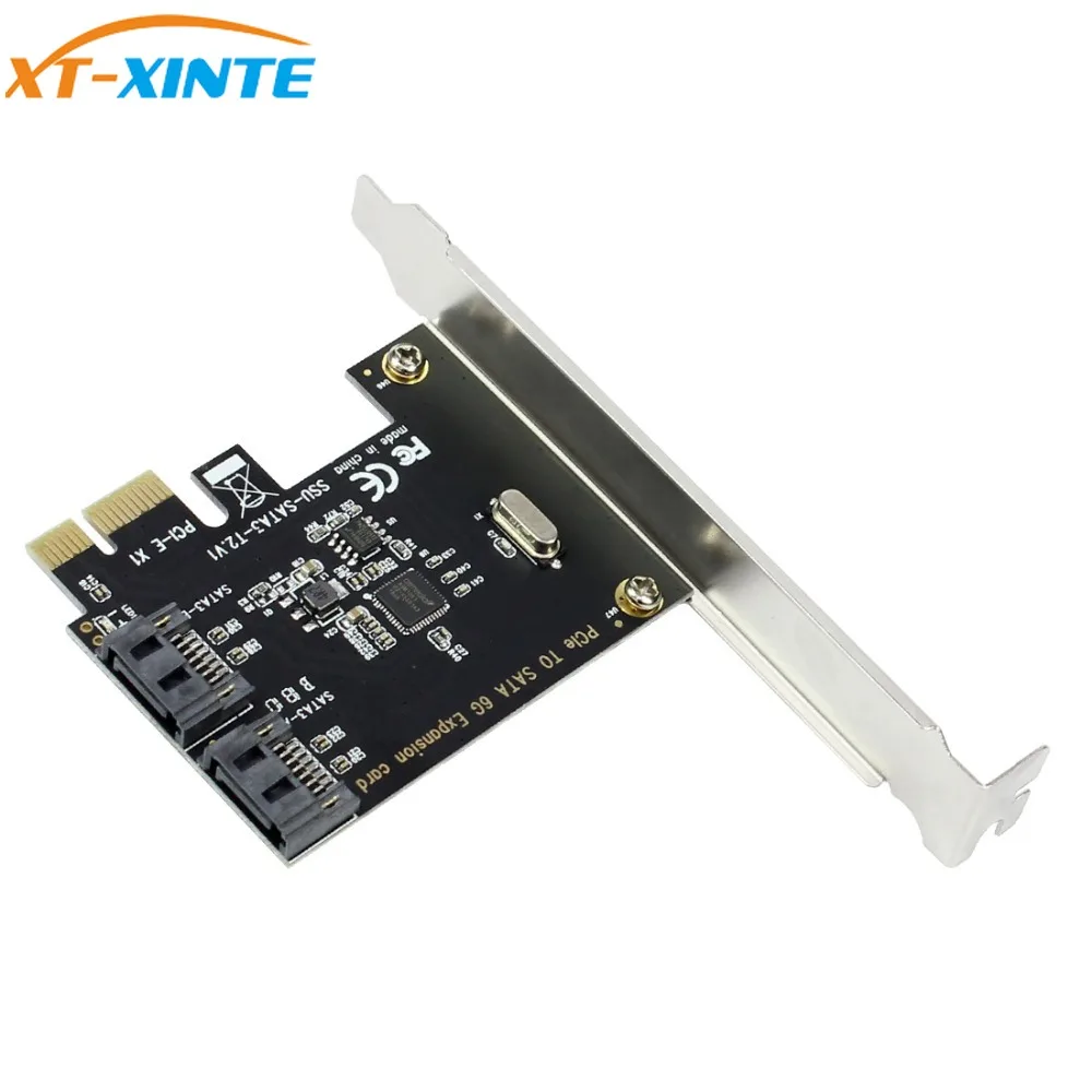 XT XINTE PCIe PCI Express на SATA 3 0 2 Port III 6G карта расширения адаптер PCIE контроллер карта|Платы