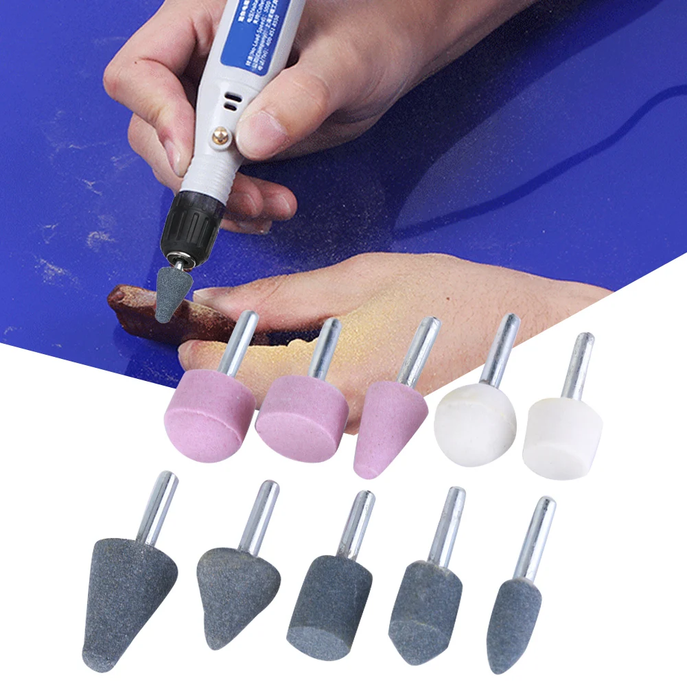 New 10 PCS 6mm Shank Electric Grinding Head Grinder Accessories Set Grinding Polishing Rotary