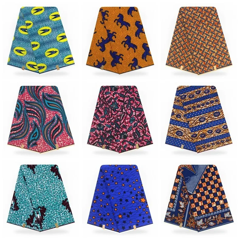 Настоящий воск настоящий голландский настоящий воск африканская набивная ткань 100 хлопок Нигерия, Анкара женское платье