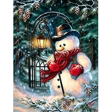 Diy стежка рукоделие с рождественским Снеговик бриллианты вышивка алмазная живопись для домашнего декора