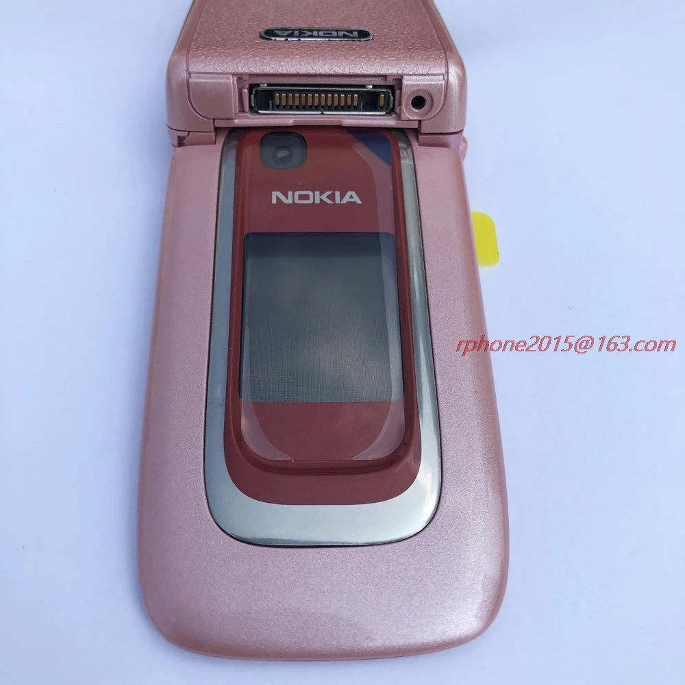 Отремонтированный Nokia 6131 розовый мобильный телефон 2G GSM разблокированный флип-телефон Английский Арабский Иврит Русская клавиатура