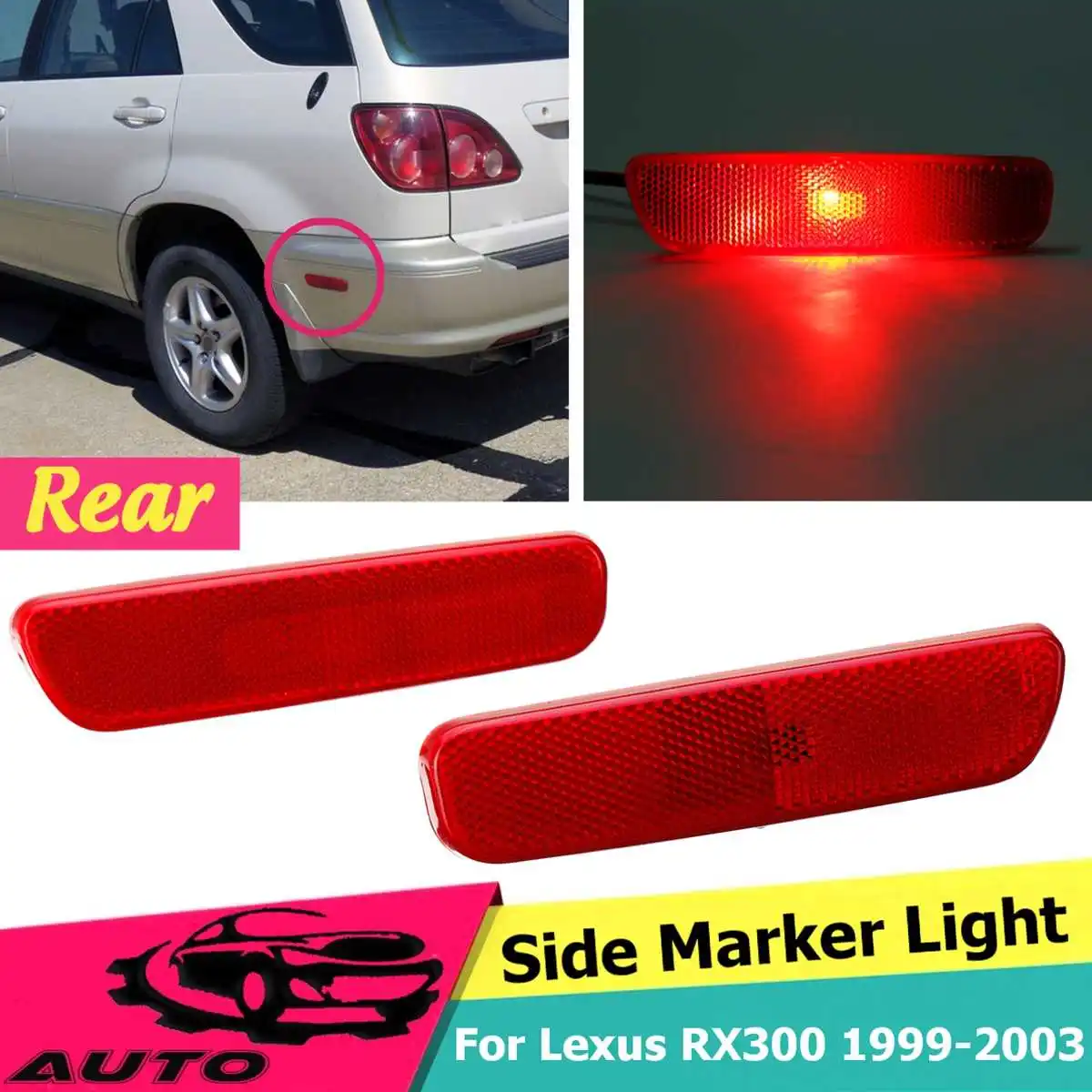 Для Lexus RX300 2000 2001 02 2003 81760 48010 задний левый и правый бампер поворотный маркер