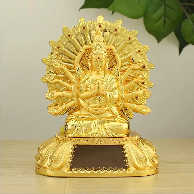 

High-grade alloy thousand a Buddism godness Guanyin Avalokitesvara solar prayer wheel car interiors buddha ornaments