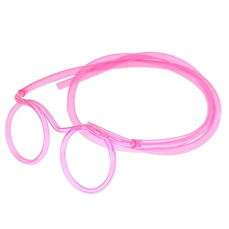 Summer Straw Glasses Drinking straws Flexible Soft Plastic Glasses Straw Kids Party Unique Drinking Tube Tools