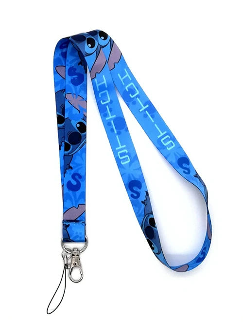 10pcs/20pcs/30pcs/50pcs Cartoon Stitch Neck Strap Lanyards Card Holders Bank Neck Strap Card Bus ID