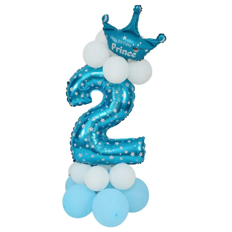 

Foil Balloon Number Balloon Latex Balloon Blue Huge Number Balloon Baby Shower Party Kids Birthday Decoration Number 2