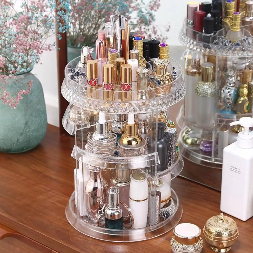 

360 Degree Rotating Multifunction Cosmetic Organizer Multi-layer Home Makeup Rack Holder