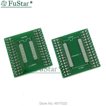 

5PCS Pinboard TSSOP56 TSOP56 SOP56 to DIP56 56pin SDRAM 0.635mm 0.8mm IC adapter Socket Adapter plate PCB Connector Board