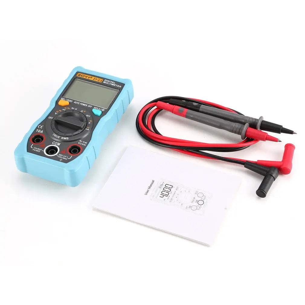 

ZOYI ZT-C3 NCV Digital LCD Multimeter AC/DC Voltmeter Ammeter Auto Range Diode Resistence Frequency Capacitance Tester