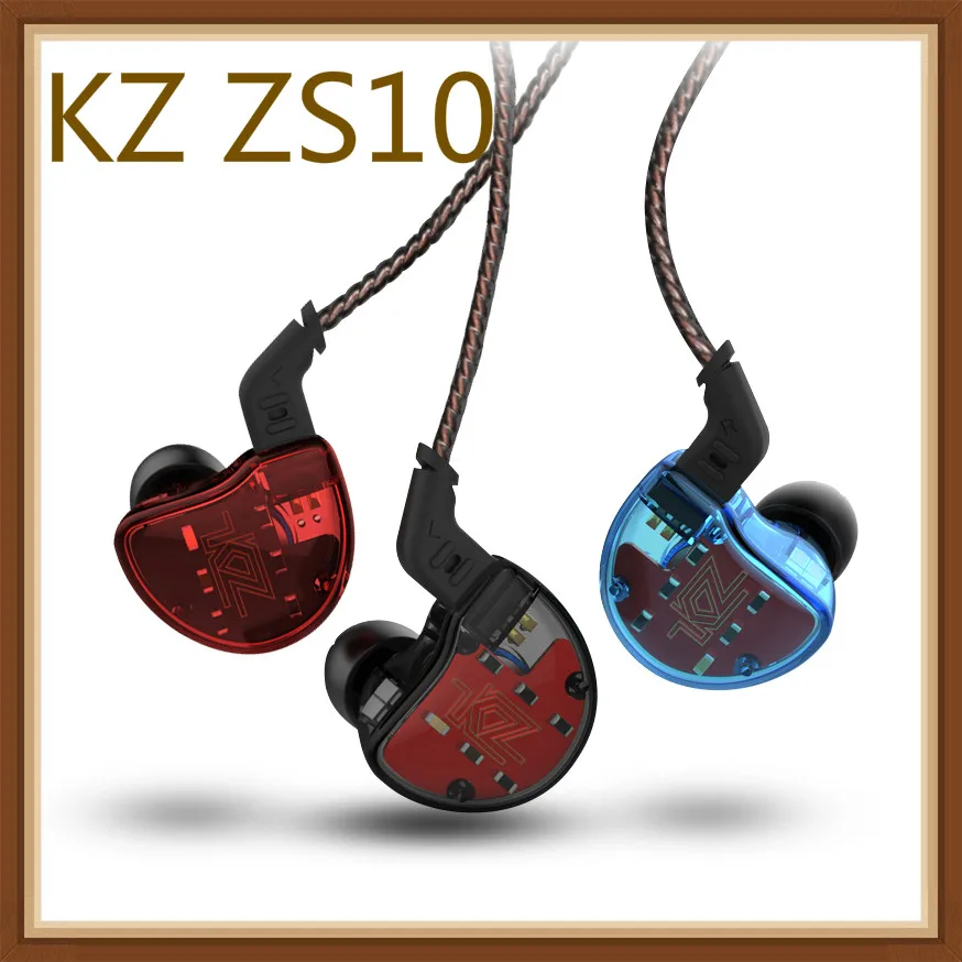 KZ ZS10 наушники 4BA + 1 DD гибридные наушники-вкладыши HIFI бас гарнитура DJ монитор ZS6 AS10
