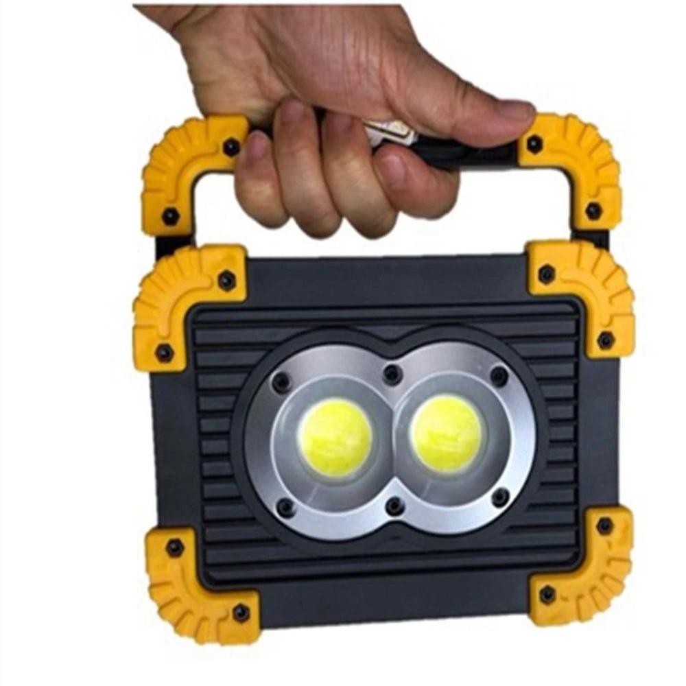 

20W LED Flood Lights Double Round USB Portable Waterproof COB Camping Light Rechargeable 3Modes LED Work Light Outdoor LED Light