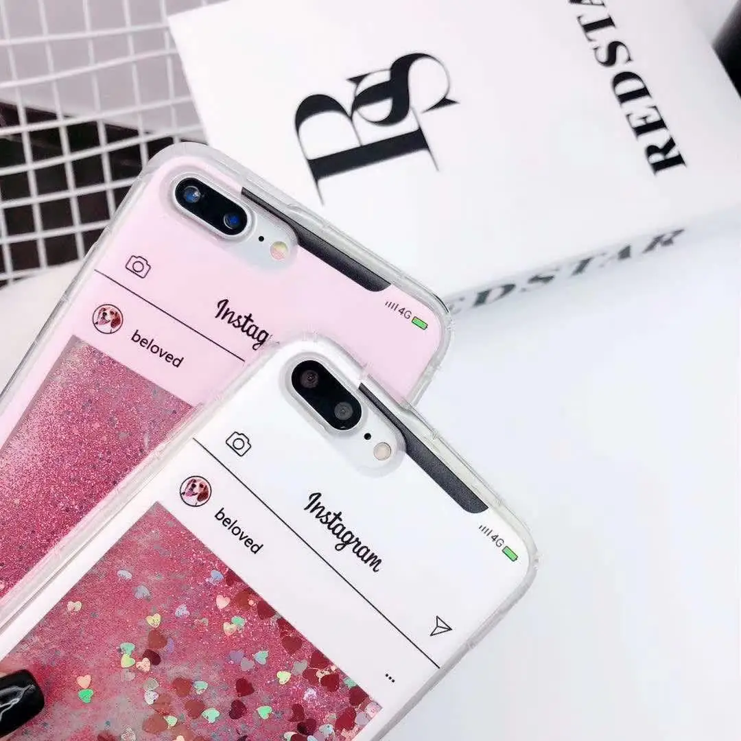 Силиконовый чехол для телефона из ТПУ iphone 7 7plus 8 8plus зыбучий песок блеск 6s Чехол 6plus