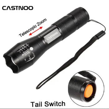 

CASTNOO 5000LM LED Lanterna Zoomable Focus Flashlight Torch Lamp Light searchlight 18650 powerful hunting lantern