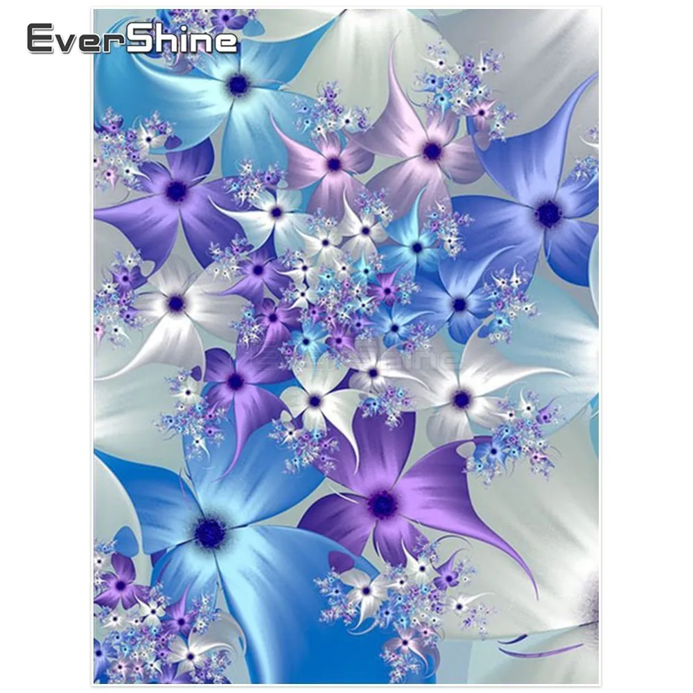 EverShine 5D DIY Flowers Diamond Painting Full Round Embroidery Cross Stitch Mosaic Flower Wall Decoration | Дом и сад