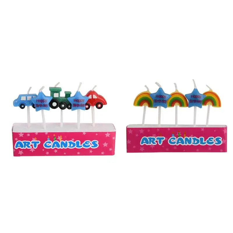 

3D Car Star Cartoon Candles Birthday Cake Decoration Cute Candle Child Birthday Party Supplies Wedding Ornament