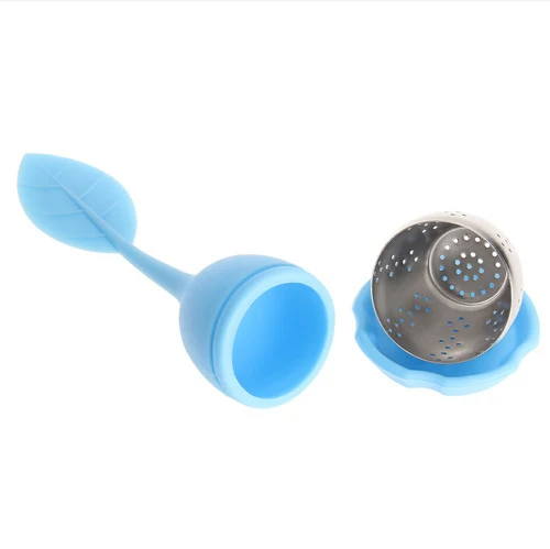 Tea Strainer Sweet Leaf Cute Mr Teapot Silicone Tea Infuser Filter Teapot with Drop Tray Herbal Tea &Coffee Filter Drinkware Tea Strainer Sweet Leaf Cute Mr Teapot Silicone Tea Infuser Filter Teapot with Drop Tray Herbal Tea &Coffee Filter Drinkware