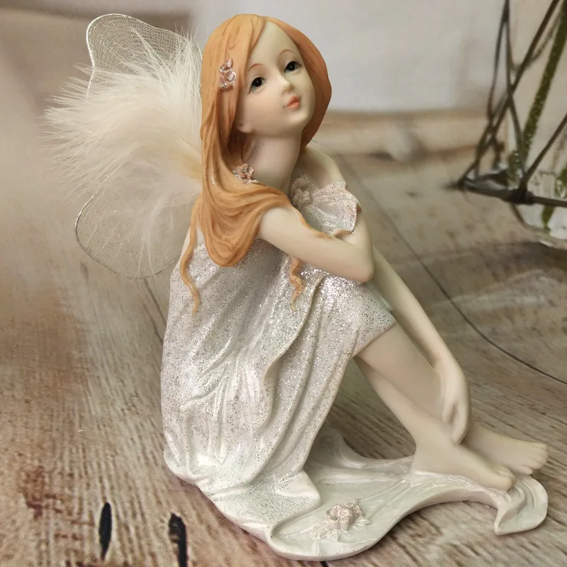 Angel Decoration Girl Figurines Living Room Handicraft Gift Small