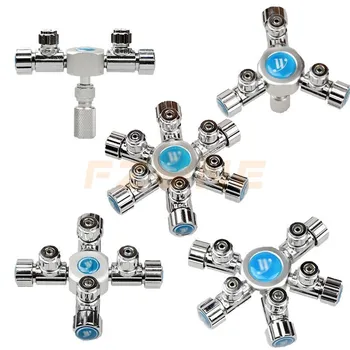 

Stainless Steel Aquarium Multi Way CO2 Distributor Splitter Needle Valve, Check Valve Bubble Counter for Solenoid Regulator