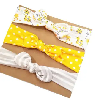 

Three-in-one Assembly Autumn And Winter Baby Hair Band Female Baby Bow Cotton Headband Newborn Head Jewelry Accessories