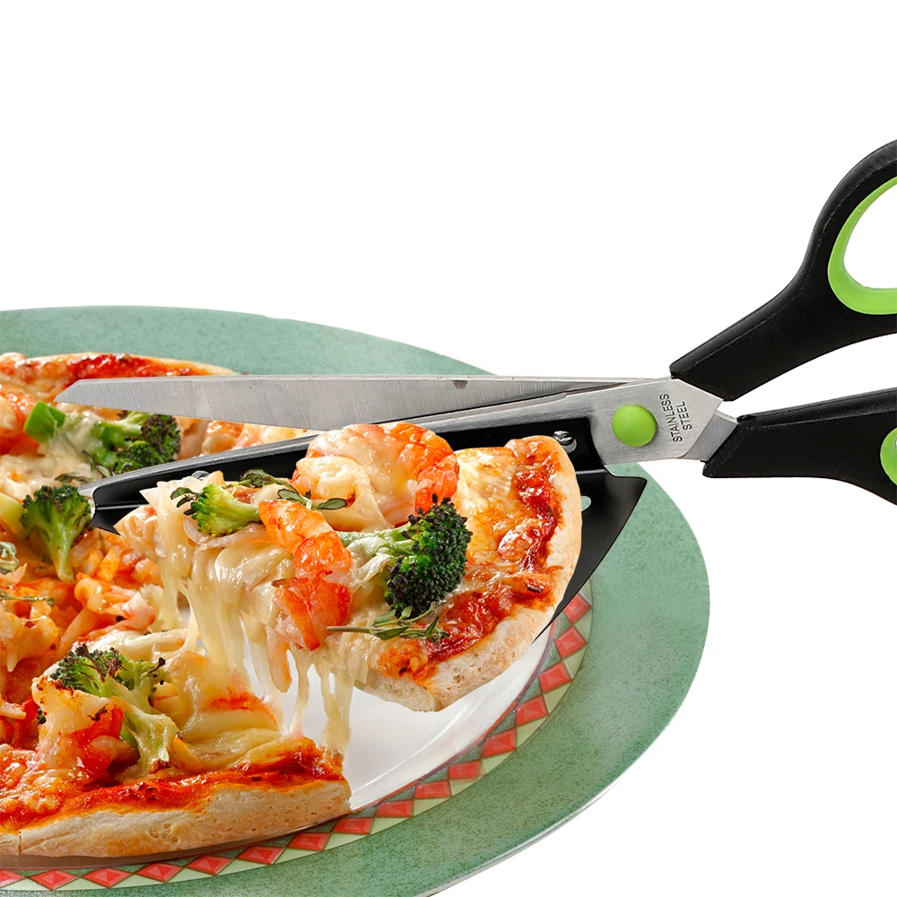 Stainless Steel Pizza Cutter Slicer Baking Tools Pizza Cutting Tools Pizza Scissors Knife Multi-functional