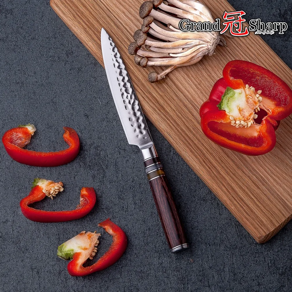 5 дюймов Универсальный нож японский VG10 Стальные Кухонные ножи дамасский нож шеф-повара японский дамасский стальной кухонный нож инструмент для барбекю
