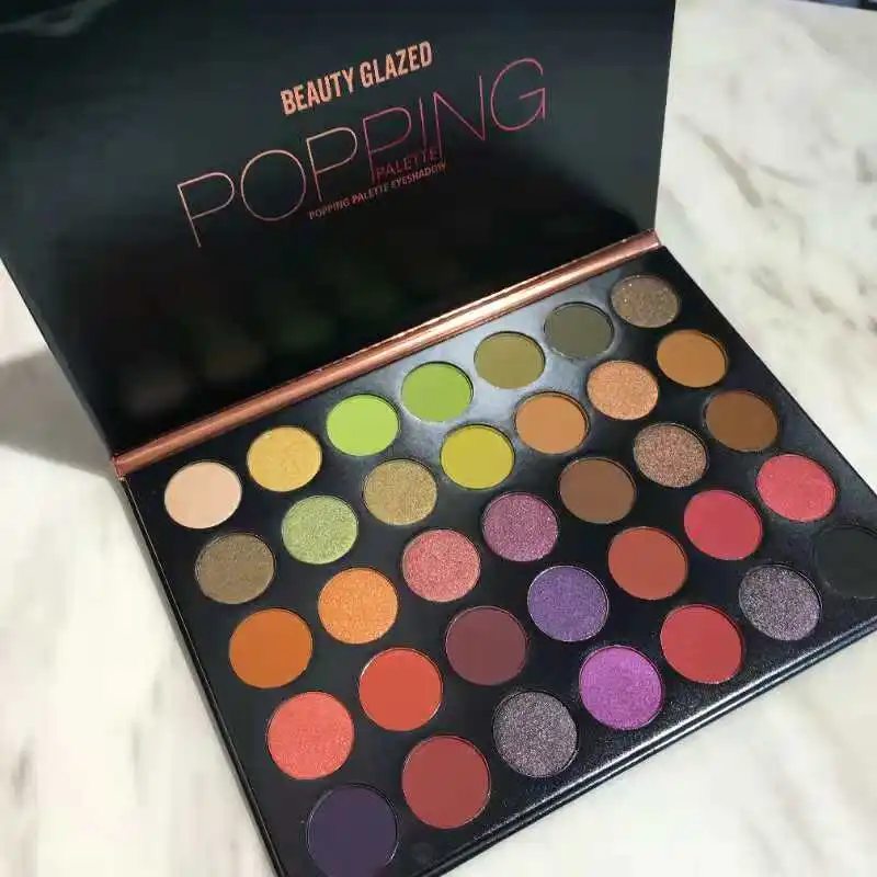 

In stock!! Beauty Glazed POPPING Palette Eyeshadow 35colors Eye shadow Makeup Palette Top Quality
