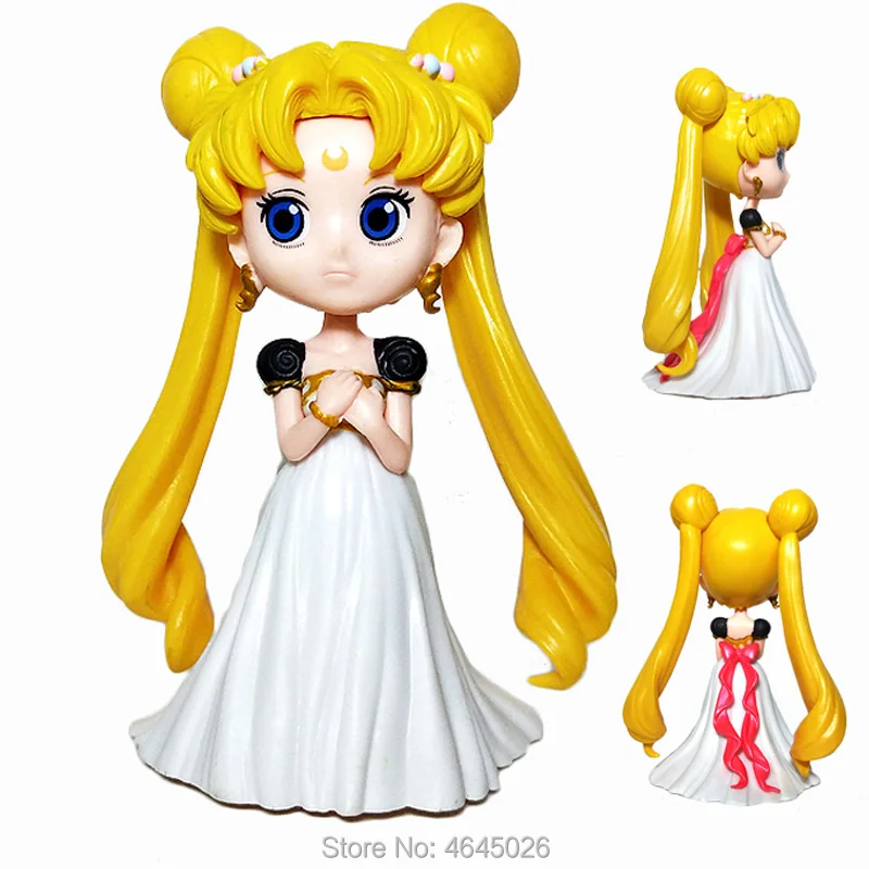 

Q posket Sailor Moon Usagi Tsukino PVC Figure Pretty Soldier Japanese Girl Cartoon Model Collectible Doll Figurine Kids Toy