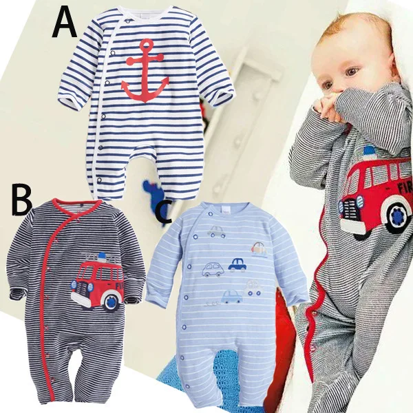 

Autumn Fund Baby Baby Clothing Kazakhstan Clothing Automobile Navy Printing Stripe Long Sleeve Even Clothes Generation Hair