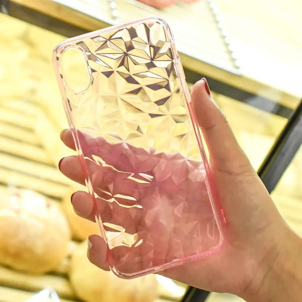 

Luxury Case For iphone 7 8 6 6s Plus Cover Glitter Bling Diamond Clear Ultra Thin Cover For Iphone Xs X Case Transparent Soft
