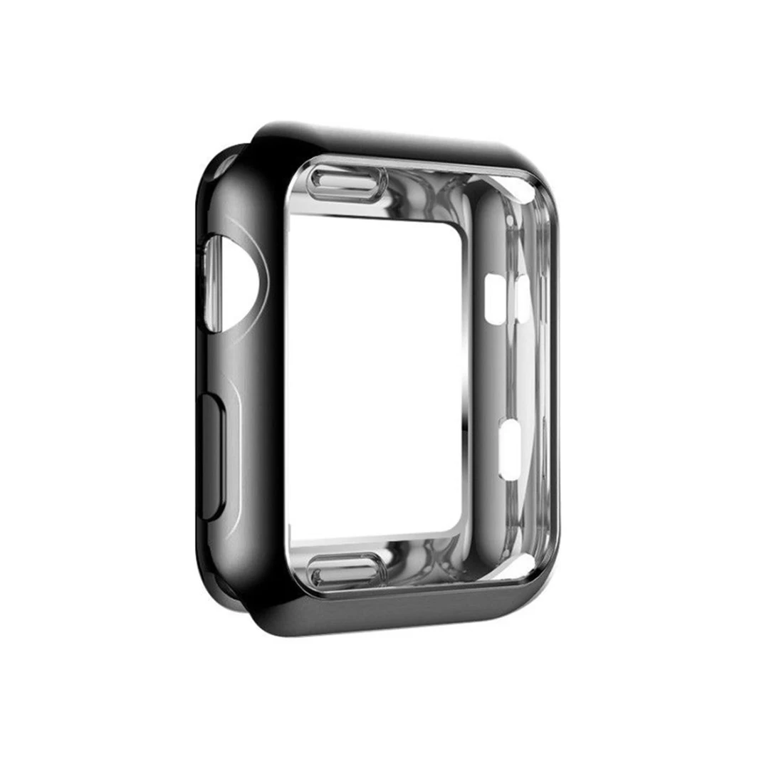 

6 Color Black Red Gold Silver TPU Watch Protective Case Cover For Apple Watch 4 3 2 1 38/42MM Screen Protector Case For iWatch