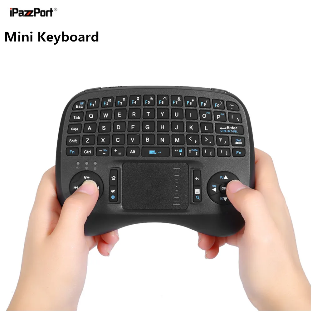 IPazzPort KP 810 21 T 2 4 ГГц мини Беспроводной QWERTY клавиатура с подсветкой игровые