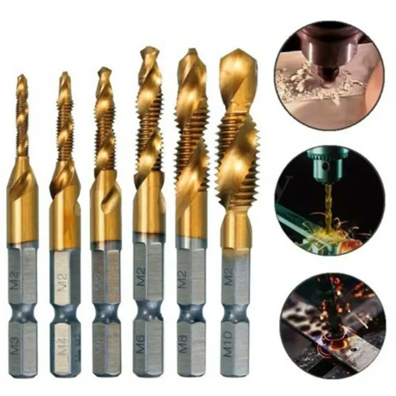 6 шт./партия M3 M10 сверла и 1/4 &quotс шестигранным хвостовиком набор сверл