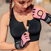 women Sports Bra high impact zipper front fitness Gym Running Adjustable Tops plus size push