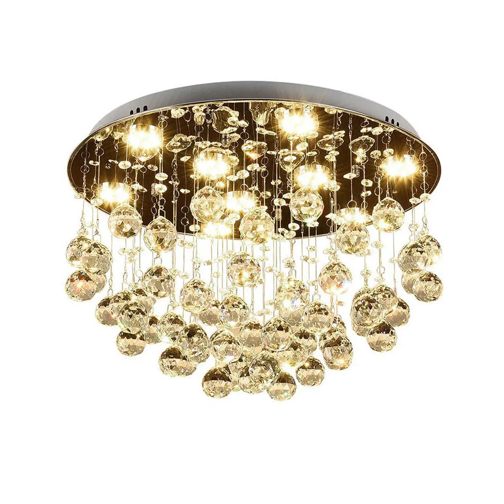 

Modern Round Led Crystal Ceiling Lights Led Lamp High-power 40w Led Lighting Ceiling Lamp Living Room Led Lustre Ceiling Lamps