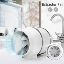Монтируемый вытяжной вентилятор 4/" с наклонным потоком под давлением круговой воздуховод вентилятор вентиляции сильный вентилятор кухонный вытяжной вентилятор с зажимом