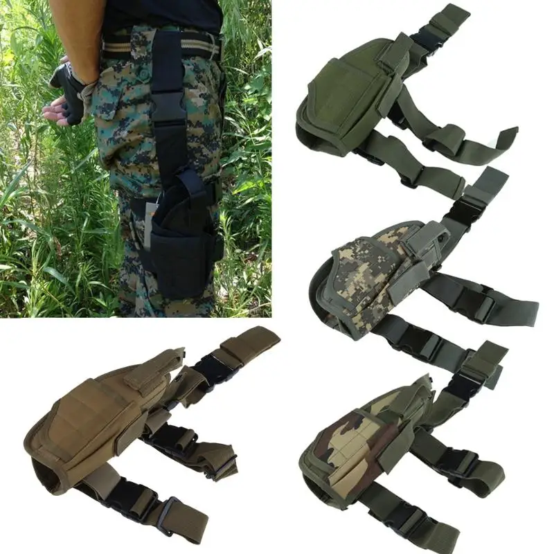 

Adjustabl Tactical Pistol Drop Leg Thigh Holster w/ Mag Pouch Right Hand Outdoor Tactical Pouch with Adjustable Magic Strap Z75