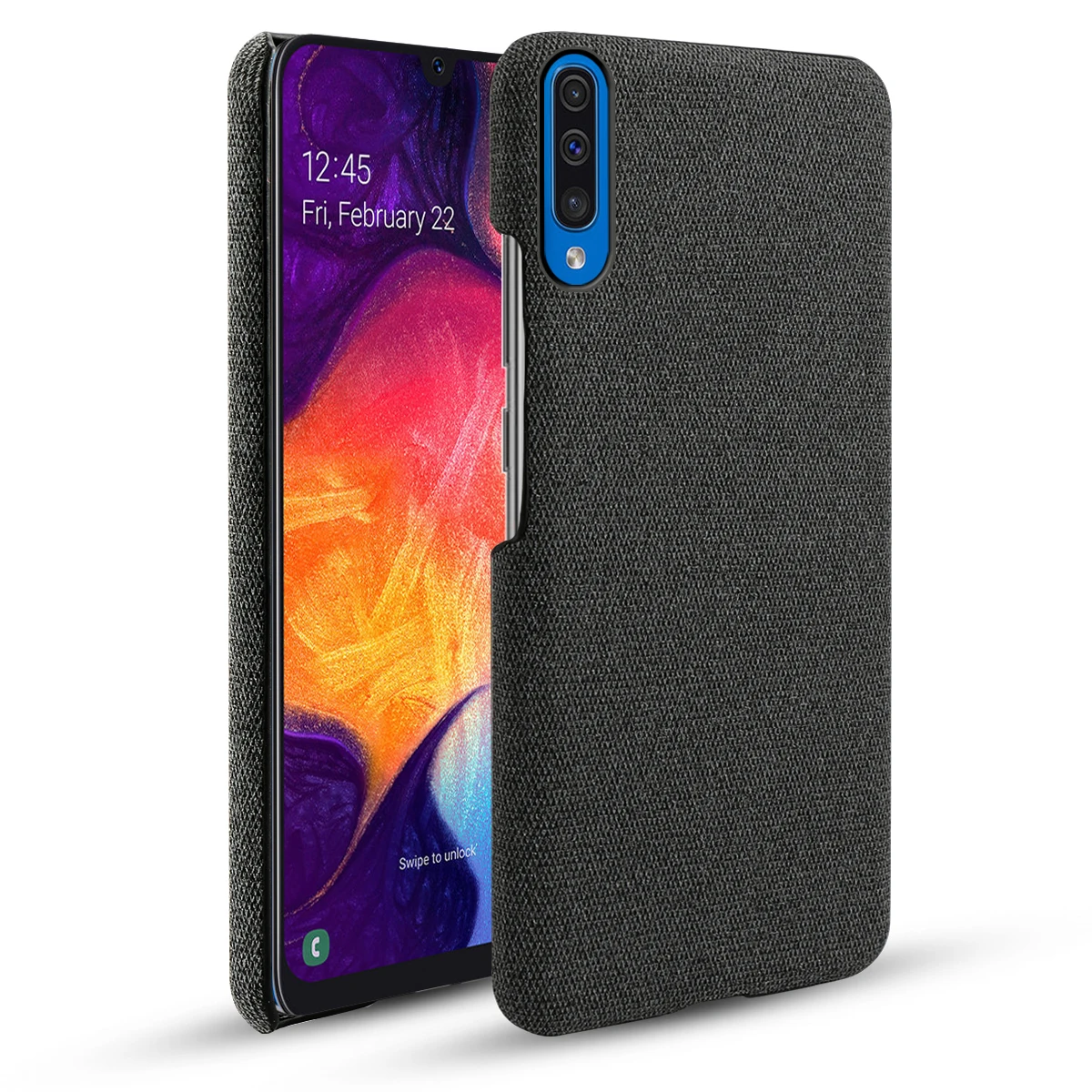Чехол для Samsung Galaxy A50 A40 A30 A20 A10 тонкий тканевый Ретро из жесткого поликарбоната