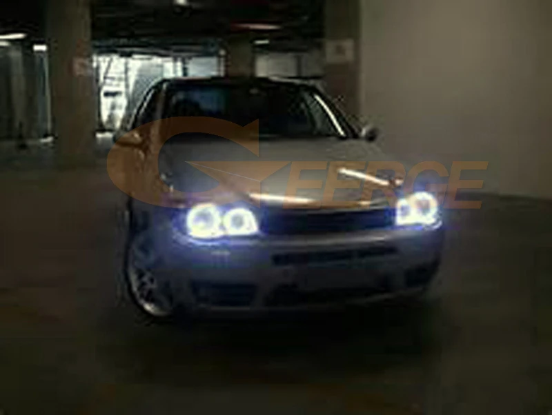 Для FIAT PALIO 2004 2005 2006 фара отличный RF Bluetooth контроллер многоцветный ультра яркий RGB комплект светодиодов «глаза ангела»